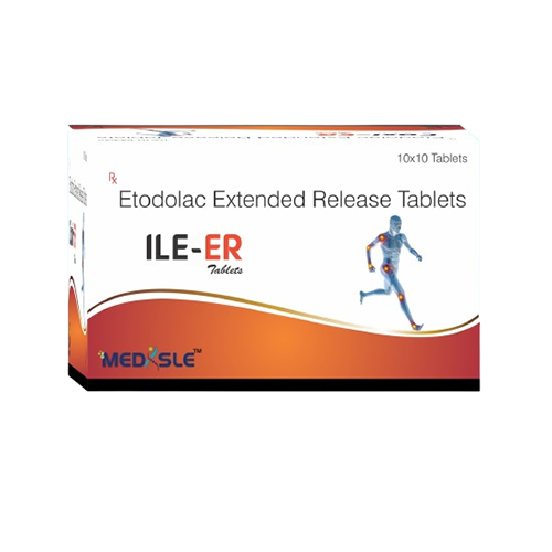 Product Name: ILE ER, Compositions of ILE ER are Etodolac Extenden Pelease Tablets  - Medisle Pharma