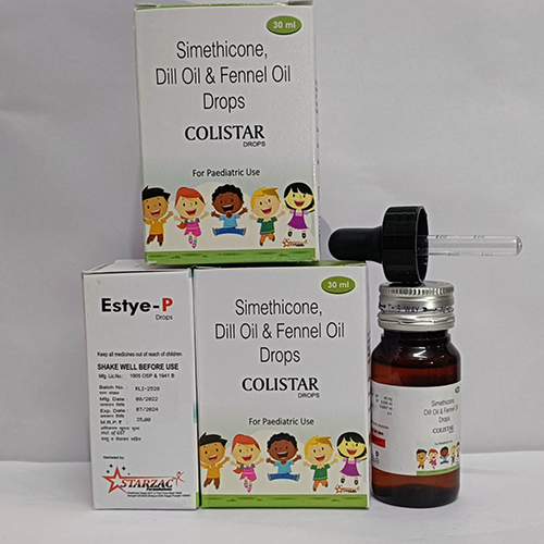 Product Name: COLISTAR, Compositions of Simethicone, Dill Oil & Fennel Oil Drops  are Simethicone, Dill Oil & Fennel Oil Drops  - Starzac Formulations Private Limited