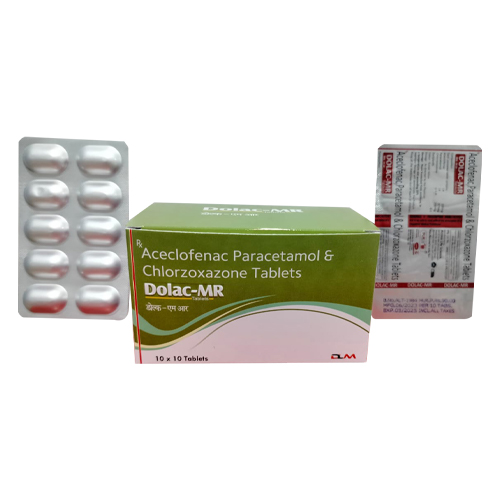 Product Name: DOLAC MR, Compositions of DOLAC MR are Aceclofenac Paracetamol & Chlorzoxazone Tablets - Access Life Science