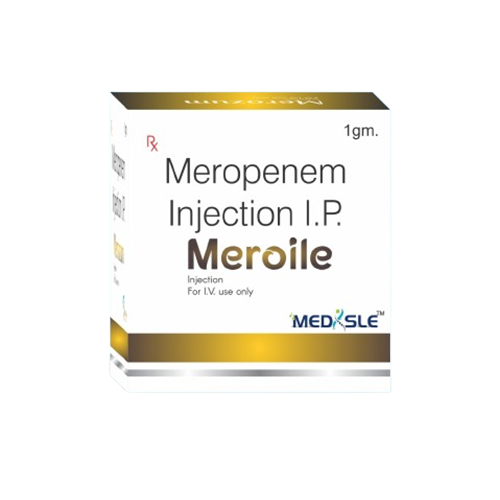 Product Name: MEROILE, Compositions of MEROILE are Meropenem Injection I.P. - Medisle Pharma