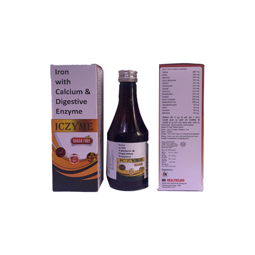 Product Name: ICZYME, Compositions of Iron with Calcium & Digestive Enzyme are Iron with Calcium & Digestive Enzyme - MK Healthcare