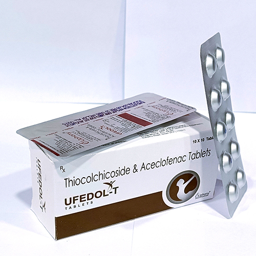 Product Name: Ufedol T, Compositions of Ufedol T are Thiocolchicoside & Aceclofenac Tablets - Euphony Healthcare