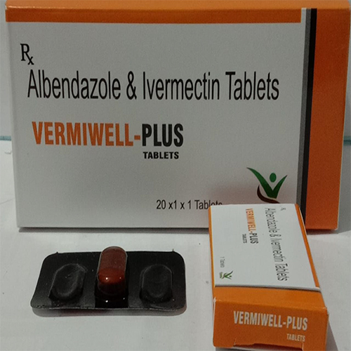 Product Name: VERMIWELL PLUS , Compositions of VERMIWELL PLUS  are Albendazole & Ivermectin Tablets  - Orange Biotech Private Limited