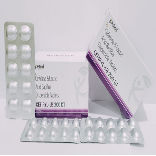 Product Name: Cefiryl lb 200 dt, Compositions of Cefiximine & Lactic Acid Bacillius Dispersible tablets  are Cefiximine & Lactic Acid Bacillius Dispersible tablets  - Ryland Health Care