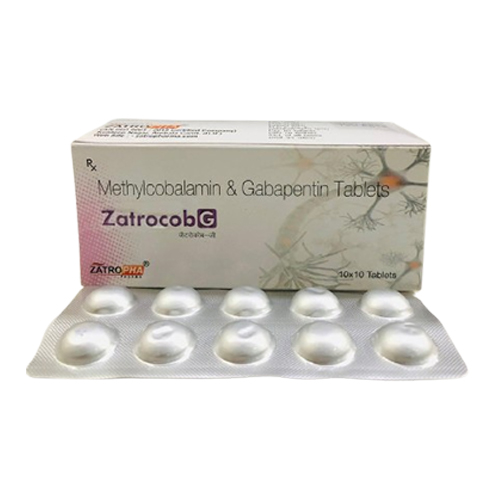 Product Name: Zatrocob G, Compositions of Zatrocob G are Methylcobalamin & Gabapentin Tablets - Zatropha Pharma