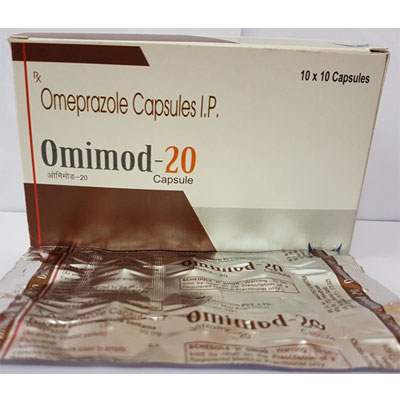 Product Name: OMIMOD 20, Compositions of OMIMOD 20 are Omeprazole Capsules I.P - Cubic Lifesciences Private Limited