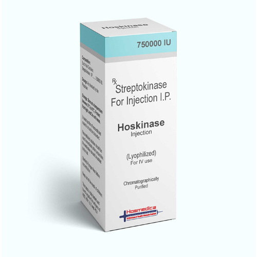 Product Name: HOSKINASE, Compositions of HOSKINASE are Streptokinase For Injection I.P. - Health Biotech Limited