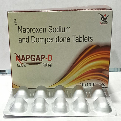 Product Name: NAPGAP D , Compositions of NAPGAP D  are Naproxen Sodium and Domperidone Tablets  - Orange Biotech Private Limited