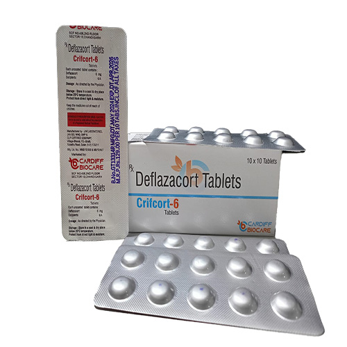 Product Name: Crifcort 6, Compositions of Crifcort 6 are Deflazacort Tablets  - Cardiff Biocare