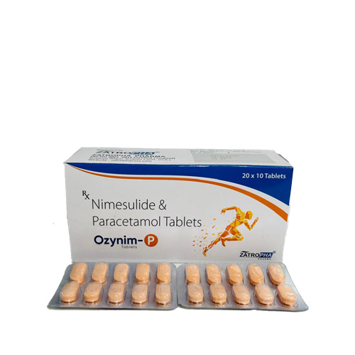 Product Name: Ozynim P, Compositions of Ozynim P are Nimesulide & Paracetamol Tablets - Zatropha Pharma