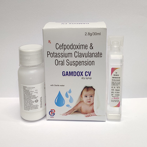 Product Name:  GAMDOX CV, Compositions of  GAMDOX CV are Cefpodoxime & Potassium Clavulanate Oral Suspension - Gamro Pharmaceuticals