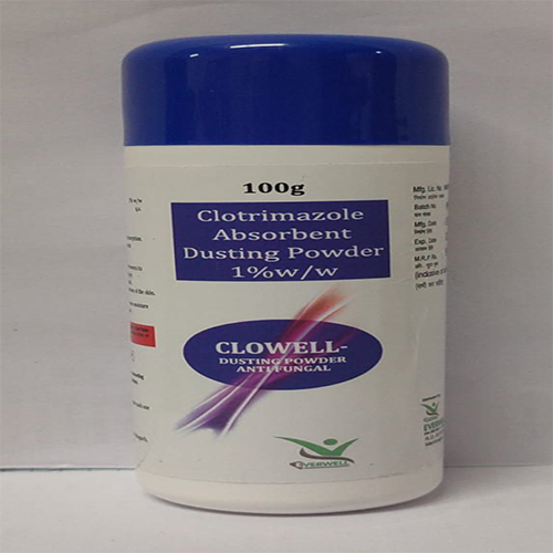 Product Name: CLOWELL DUSTING POWDER ANTIUNGAL, Compositions of CLOWELL DUSTING POWDER ANTIUNGAL are Clotrimazole Absorbent Dusting Powder 1%w/w  - Orange Biotech Private Limited