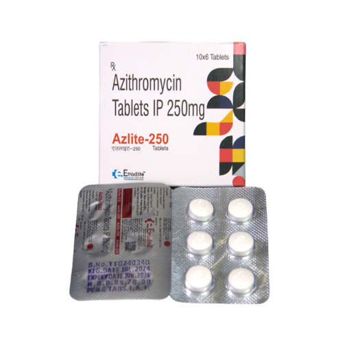 Product Name: AZLITE 250, Compositions of AZLITE 250 are Azithromycin Tablets IP 250 mg - EthixElite Lifesciences Private Limited