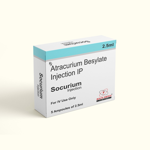 Product Name: SOCURIUM, Compositions of SOCURIUM are Atracurium Besylate Injection - Health Biotech Limited