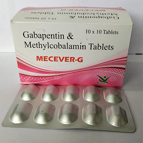 Product Name: MECEVER G, Compositions of MECEVER G are Gabapentin & Methylcobalamin Tablets - Everwell Pharma Private Limited