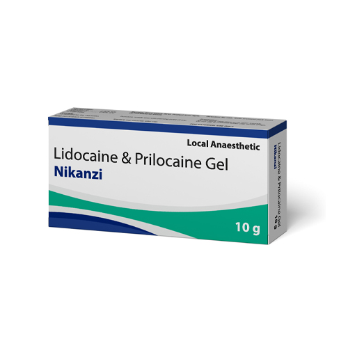 Product Name: NIKANZI, Compositions of NIKANZI are Lidocaine & Prilocaine gel - Health Biotech Limited