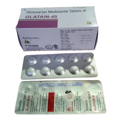 Product Name: OLATAIN 40, Compositions of Olmesartan Medoxomil Tablets IP are Olmesartan Medoxomil Tablets IP - MK Healthcare