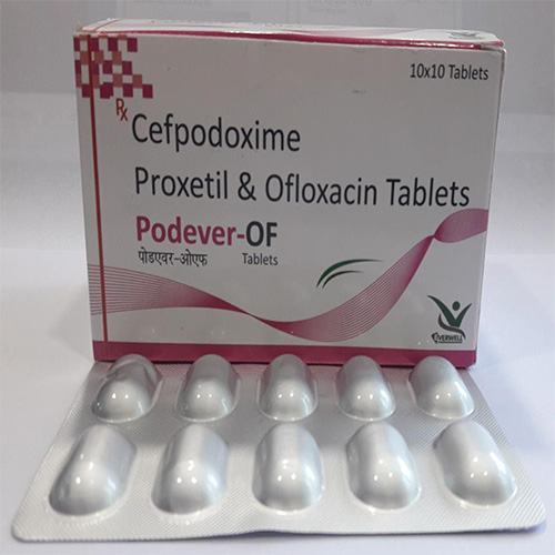 Product Name: Podever OF , Compositions of Podever OF  are Cefpodoxime Proxetil & Ofloxacin Tablets  - Everwell Pharma Private Limited