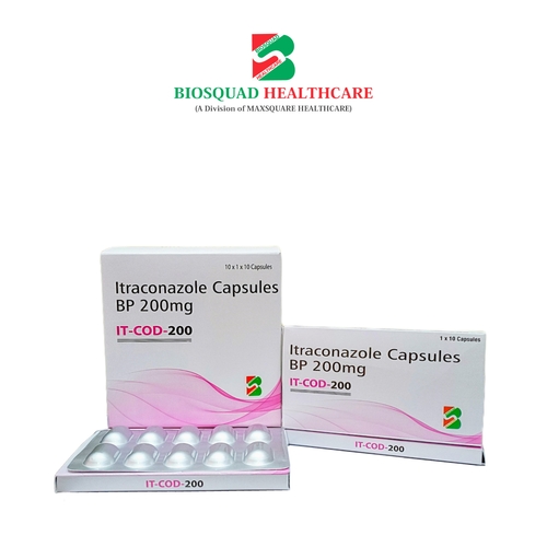 Product Name: IT COD 200, Compositions of IT COD 200 are Itraconazole Capsules BP 200mg - Biosquad Healthcare