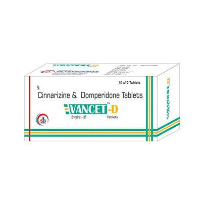 Product Name: Vancet D, Compositions of Vancet D are Cinnarizine & Domperidone Tablets - SB LIFESCIENCES