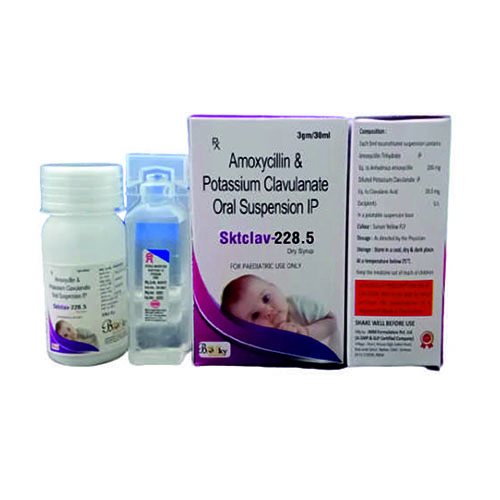 Product Name: Sktclav 285.5, Compositions of Sktclav 285.5 are Amoxycillin & Potassium Clavulanate Tablets IP - Biosky Remedies