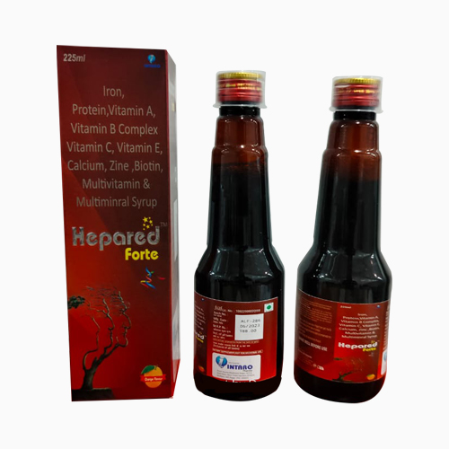 Product Name: Hepared, Compositions of Hepared are Protein,Vitamin A, Vitamin B Complex Vitamin C, Zine, Biotin, Multivitamin & ,Multiminral Syrup - Access Life Science