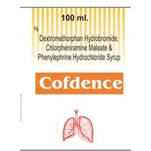 Product Name: Cofdence, Compositions of Cofdence are Dextromethorphan Hydrobromide Chlorpheniramine Maleate Phenylephrine Hydrochloride Syrup - Credence Healthcare