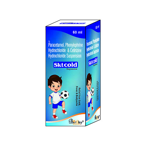 Product Name: Sktcold, Compositions of Sktcold are Paracetamol Phenylephrine Hydrochloride & Cetirizine Hydrochloride Suspension - Biosky Remedies