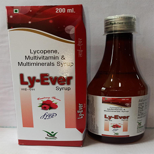 Product Name: Ly Ever  Syrup , Compositions of Ly Ever  Syrup  are Lycopene, Multivitamin & Multiminerals Syrup  - Orange Biotech Private Limited