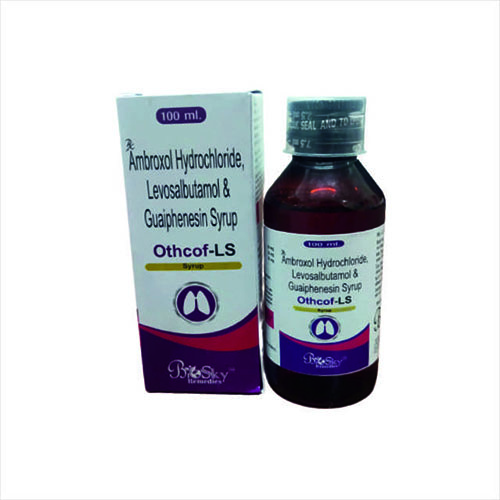 Product Name: Othcof LS, Compositions of Othcof LS are Ambroxol Hydrochloride,Levosalbutamol & Guaiphenesin Syrup - Biosky Remedies