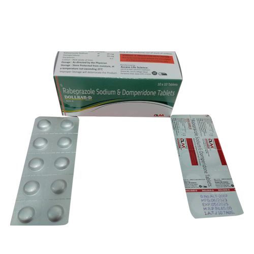 Product Name: DOLIRAB D, Compositions of Rabeprazole Sodium & Domperidone Tablets  are Rabeprazole Sodium & Domperidone Tablets  - Access Life Science