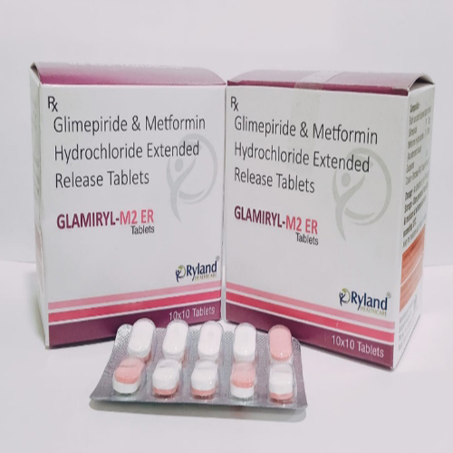 Product Name: Glamiryl M2ER, Compositions of Glimepiride & Metformin Hydrochloride Extended Release Tablets are Glimepiride & Metformin Hydrochloride Extended Release Tablets - Ryland Health Care