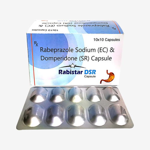 Product Name: RABISTAR DSR, Compositions of RABISTAR DSR are Rabeprazole Sodium (EC) & Domperidone(SR) Capsules - Insta Care Lifesciences