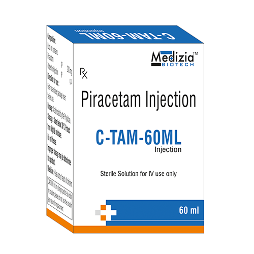 Product Name: C TAM 60ML, Compositions of Piracetam Injection are Piracetam Injection - Medizia Biotech