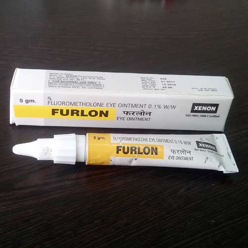 Product Name: Furlon, Compositions of Furlon are Fluromrtholone Eye Ointments 0.1% w/w - Xenon Pharmaceuticals
