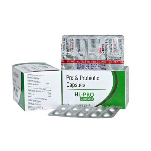 Product Name: HL PRO Capsules, Compositions of HL PRO Capsules are Pre & Probiotic Capsues - Hikona Lifesciences