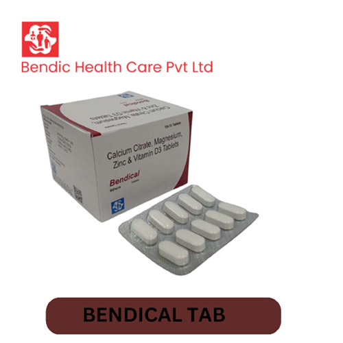 Product Name: BENDICAL, Compositions of Calcium Citrate Magnesium Zinc & Vitamin D3 Tablets are Calcium Citrate Magnesium Zinc & Vitamin D3 Tablets - Bendic Healthcare Private Limited