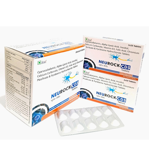 Product Name: Neurock cd3, Compositions of Cyanocobatamin Alpha Lipanic Acid inositol Calcium Carbonate Vitamin d3 Folic Acid Chromium Picolinate & Pyridoxline Hydrochiorde Tablets   are Cyanocobatamin Alpha Lipanic Acid inositol Calcium Carbonate Vitamin d3 Folic Acid Chromium Picolinate & Pyridoxline Hydrochiorde Tablets   - Ryland Health Care