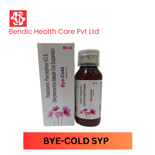 Product Name: Bye Cold, Compositions of Paracetamol, Phenylephrine HCI & Chlorpheniramine Maleate Oral Suspension are Paracetamol, Phenylephrine HCI & Chlorpheniramine Maleate Oral Suspension - Bendic Healthcare Private Limited