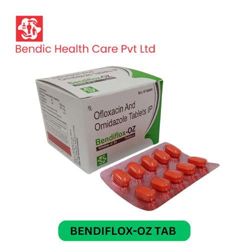 Product Name: BENDIFLOX OZ, Compositions of Ofloxacin And Ornidazole Tablets IP are Ofloxacin And Ornidazole Tablets IP - Bendic Healthcare Private Limited