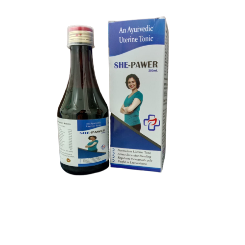 Product Name: SHE PAWER, Compositions of SHE PAWER are An Ayurvedic Uterine Tonic - Uniblue Healthcare Private Limited