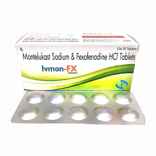 Product Name: IVMON FX, Compositions of IVMON FX are Montelukast Sodium & Fexofenadine HCL Tablets - Insta Care Lifesciences