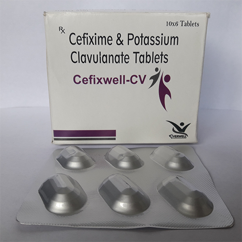 Product Name: Cefixwell CV, Compositions of Cefixwell CV are Cefixime & Potassium Clavulanate Tablets  - Orange Biotech Private Limited