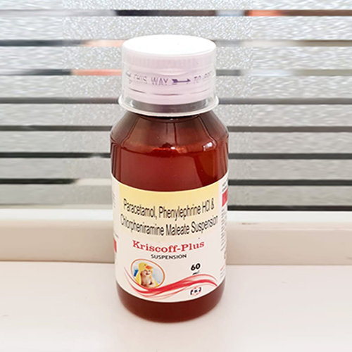 Product Name: Kriscoff, Compositions of Kriscoff are Paracetamol, Phenylphrine HCL & Chlorpheniramine Maleate Suspension - Kriti Lifesciences