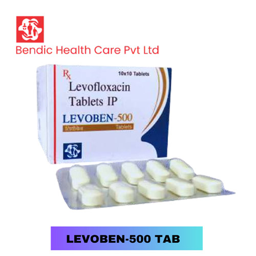 Product Name: LEVOBEN 500, Compositions of Levofloxacin Tablets IP are Levofloxacin Tablets IP - Bendic Healthcare Private Limited