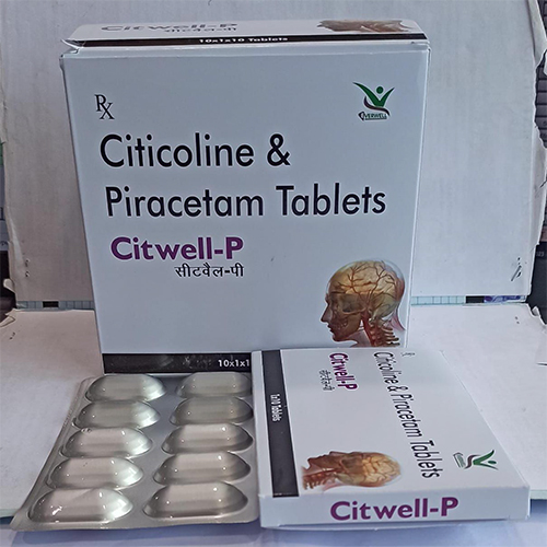 Product Name: Citwell P , Compositions of Citwell P  are Citicoline & Piracetam Tablets  - Orange Biotech Private Limited