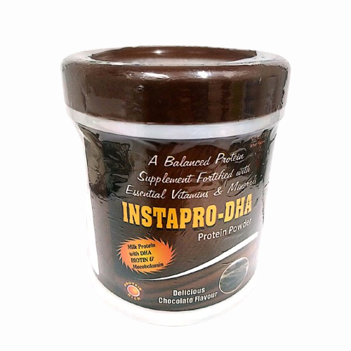 Product Name: INSTAPRO DHA, Compositions of INSTAPRO DHA are A Balance Protein Supplement Fortifies with Essential Vitamins  - Insta Care Lifesciences