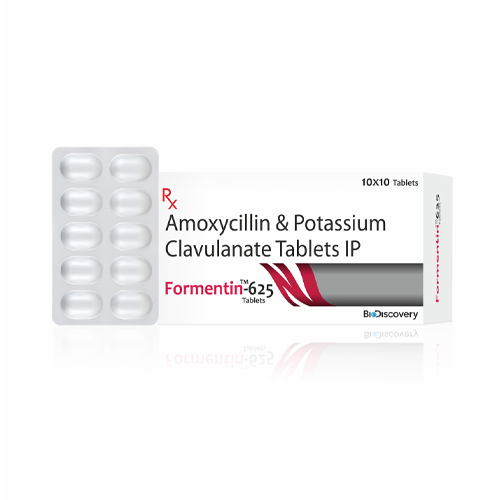 Product Name: Formentin 625, Compositions of Formentin 625 are Amoxycillin & Potassium Clavulanate Tablets IP - Biodiscovery Lifesciences Private Limited