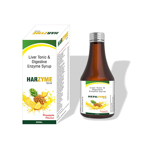 Product Name: HARZYME, Compositions of HARZYME are Liver Tonic & Digestive Enzyme Syrup - Harmeda Healthcare