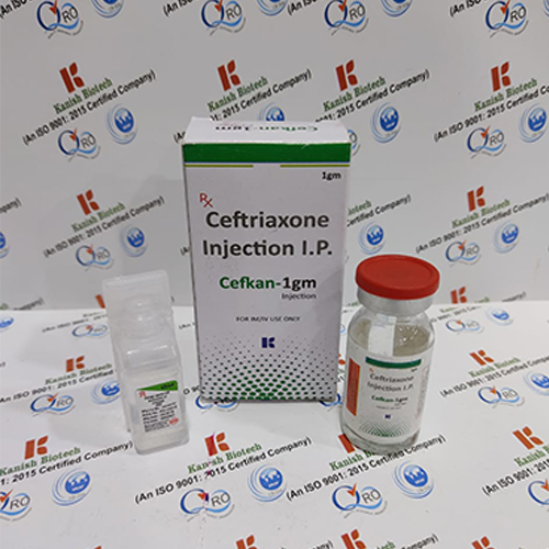 Product Name: Cefkan 1gm, Compositions of Cefkan 1gm are Cetrixone Injection IP - Kanish Biotech